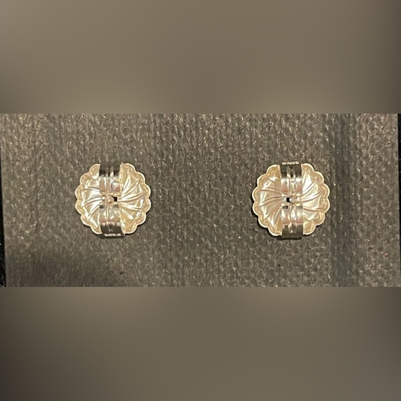 Diamond simulant Silver earrings - Picture 3 of 3